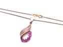 9ct Ruby & Diamond Pendant & Chain