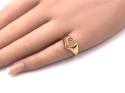 18ct Engraved Signet Ring Chester 1901