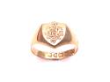 18ct Engraved Signet Ring Chester 1901