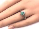 18ct Emerald & Diamond Cluster Ring