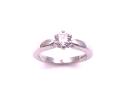 18ct White Gold Diamond Solitaire Ring