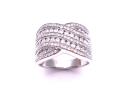 18ct White Gold Diamond Pave Ring