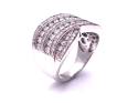 18ct White Gold Diamond Pave Ring