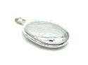 Silver Patterned Oval Locket 42mmx32mm