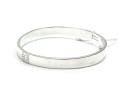 Silver Plain Hinged Bangle