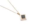 9ct Sapphire & Diamond Pendant & Chain