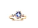 Secondhnad 9ct Sapphire & Diamond Cluster Ring