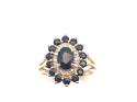 9ct Sapphire & Diamond Ring