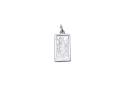 Silver Rectangular St Christopher Pendant