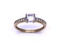 9ct Yellow Gold CZ Solitaire Ring