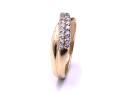 9ct Yellow Gold CZ Crossover Ring