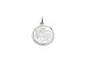 Silver Double Sided St Christopher Pendant 18mm