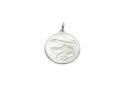 Silver Double Sided St Christopher Pendant 24mm