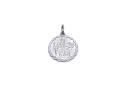 Silver Round St Christopher Pendant 19mm