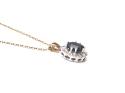 9ct Sapphire & Diamond Pendant & Chain