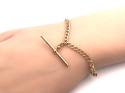 9ct Yellow Gold T-Bar Curb Bracelet