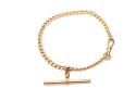 9ct Yellow Gold T-Bar Curb Bracelet