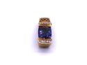 9ct Iolite & Diamond Pendant