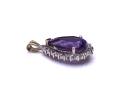 9ct Amethyst & Diamond Pendant