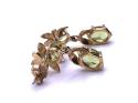 9ct Yellow Gold Peridot Drop Earrings