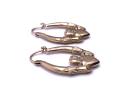 9ct Yellow Gold Claddagh Hoop Earrings