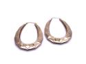 9ct Large Creole Style Hoop Earrings