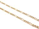 9ct Semi Solid Figaro Chain 24 Inch