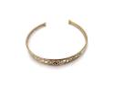 9ct Yellow Gold Garnet Torque Bangle