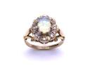 9ct Opal & Diamond Cluster Ring