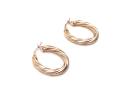 9ct Yellow Gold Twisted Hoop Earrings