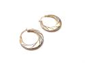 9ct 2 Colour Hoop Earrings