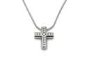 18ct White Gold Diamond Cross & Chain