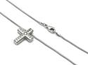 18ct White Gold Diamond Cross & Chain