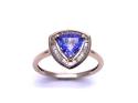 9ct Tanzanite & Diamond Ring