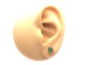 9ct Yellow Gold Emerald Stud Earrings