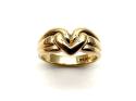 9ct Yellow Gold Heart Knot Ring