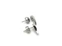 Silver Multicolour CZ Angel Wing Stud Earrings