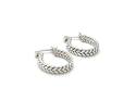 Silver Plaited Hoop Earrings