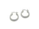 Silver Plaited Hoop Earrings