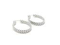 Silver Plaited Hoop Earrings