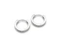 Silver CZ Huggie Hoop Earrings