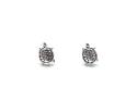 Silver Tortoise Stud Earrings