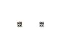 Silver Dice Stud Earrings