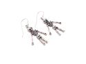 Silver Skeleton Drop Earrings 38mm