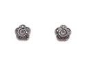 Silver Marcasite Flower Stud Earrings 10mm