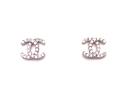 Silver Cz Cc Stud Earrings 9Mm