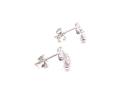 Silver Cz Cc Stud Earrings 9Mm