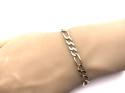 9ct Yellow Gold Figaro Bracelet 8 1/2