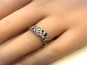 Silver Multi Stone Pave Bubble Ring