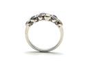 Silver Multi Stone Pave Bubble Ring